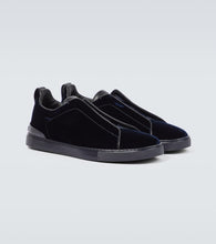 Zegna Triple Stitch suede-trimmed sneakers