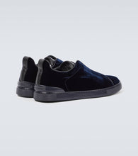 Zegna Triple Stitch suede-trimmed sneakers