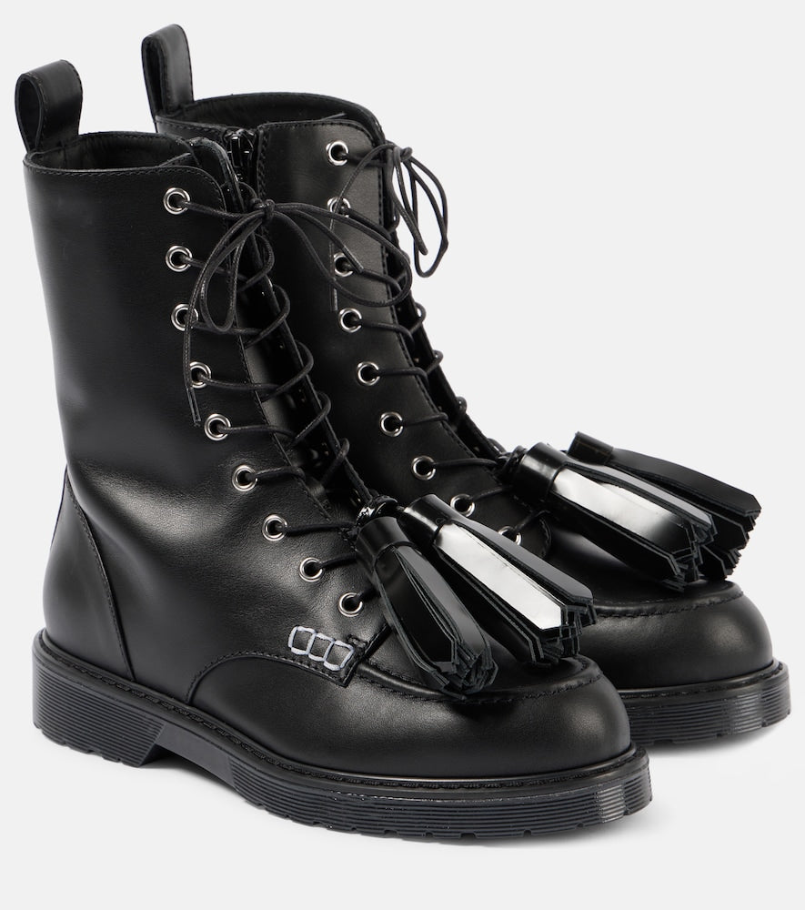 JW Anderson Leather combat boots - JW Anderson 皮革作战靴