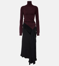 Victoria Beckham Tie-detail wool midi dress. Victoria Beckham 系带羊毛中长连衣裙