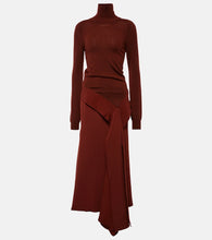 Victoria Beckham Turtleneck wool and  midi dress. Victoria Beckham 高领羊毛中长连衣裙