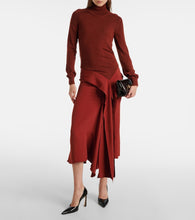 Victoria Beckham Turtleneck wool and  midi dress