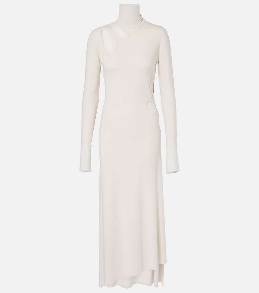 Victoria Beckham Cutout jersey midi dress. 维多利亚·贝克汉姆镂空针织中长连衣裙