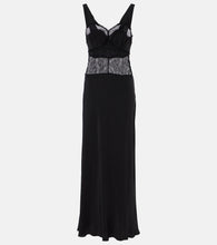 Victoria Beckham Lace-trimmed silk midi dress. Victoria Beckham 蕾丝边真丝中长连衣裙