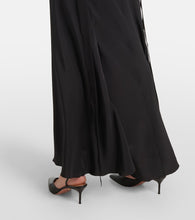 Victoria Beckham Lace-trimmed silk midi dress