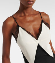 Victoria Beckham Lace-trimmed  satin slip dress