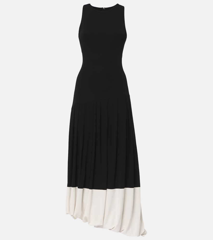 Victoria Beckham Colorblocked jersey midi dress. Victoria Beckham 撞色针织中长连衣裙