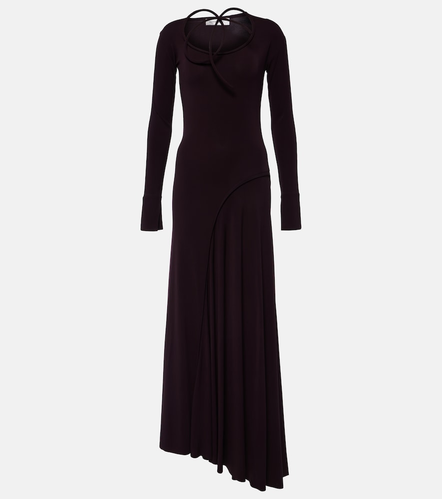 Victoria Beckham Asymmetric jersey gown. 维多利亚·贝克汉姆不对称针织礼服
