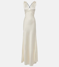 Victoria Beckham Gathered open-back  satin gown. 维多利亚·贝克汉姆露背缎面礼服