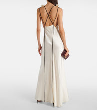 Victoria Beckham Gathered open-back  satin gown