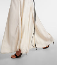 Victoria Beckham Gathered open-back  satin gown