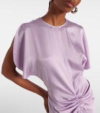 Victoria Beckham Gathered satin midi dress
