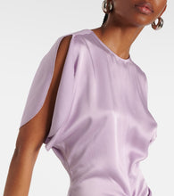 Victoria Beckham Gathered satin midi dress