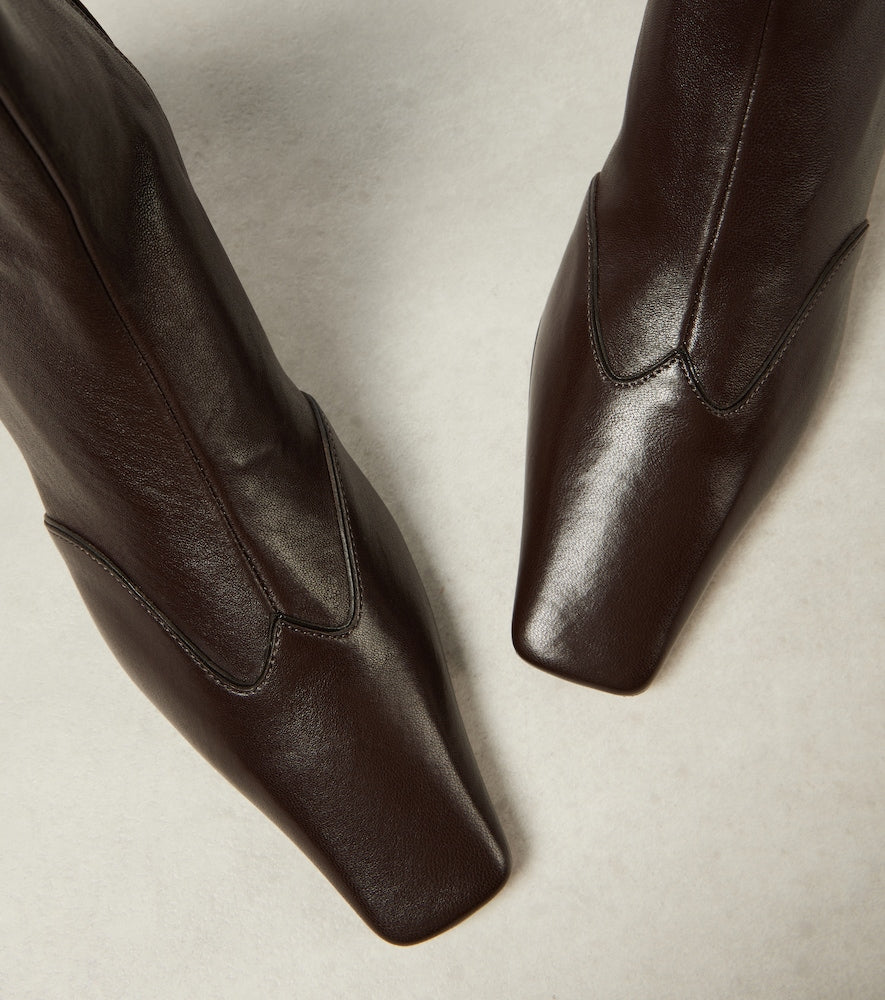 Khaite Nevada leather ankle boots