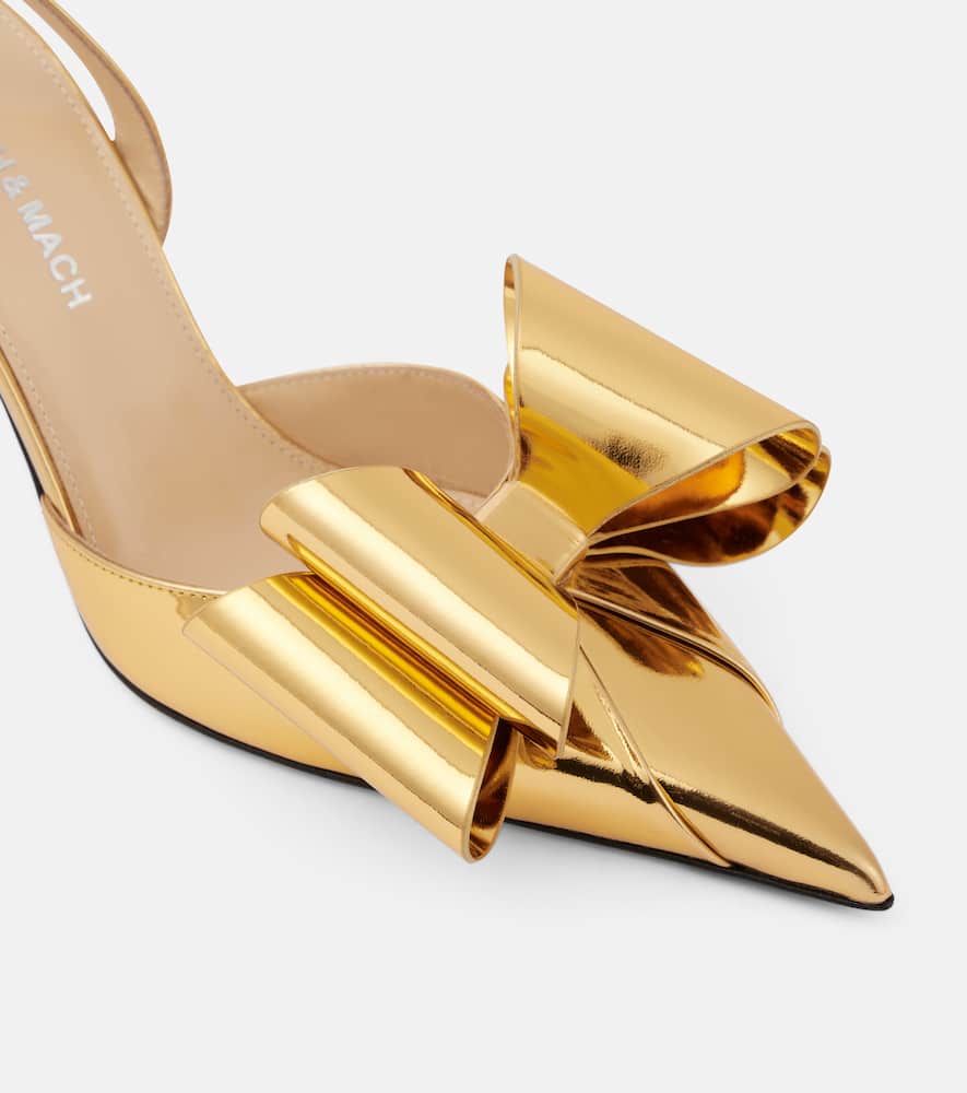 Mach & Mach Le Cadeau 90 mirrored leather slingback pumps