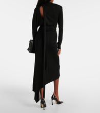 Victoria Beckham Asymmetric ruched midi dress