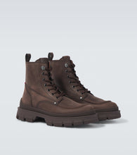 Moncler Hevea City leather lace-up boots
