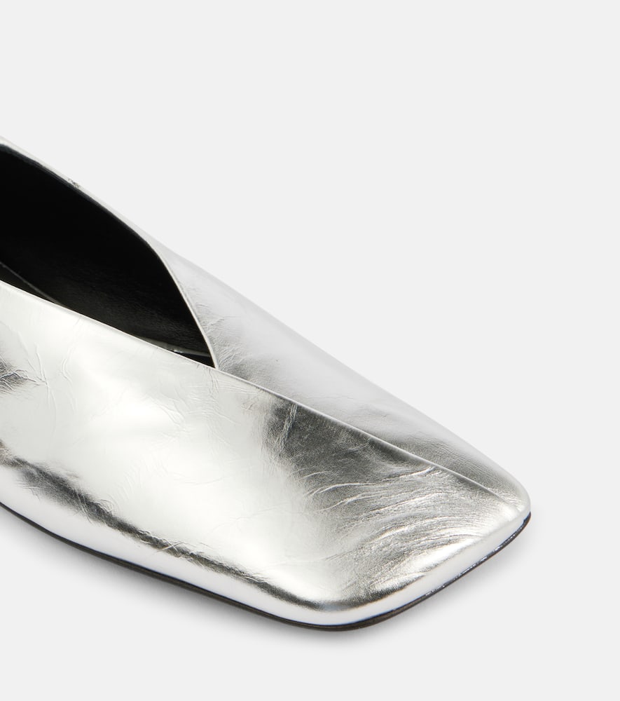 Jil Sander Metallic leather ballet flats
