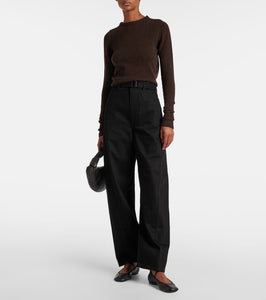 Lemaire Square Flat leather Mary Jane flats