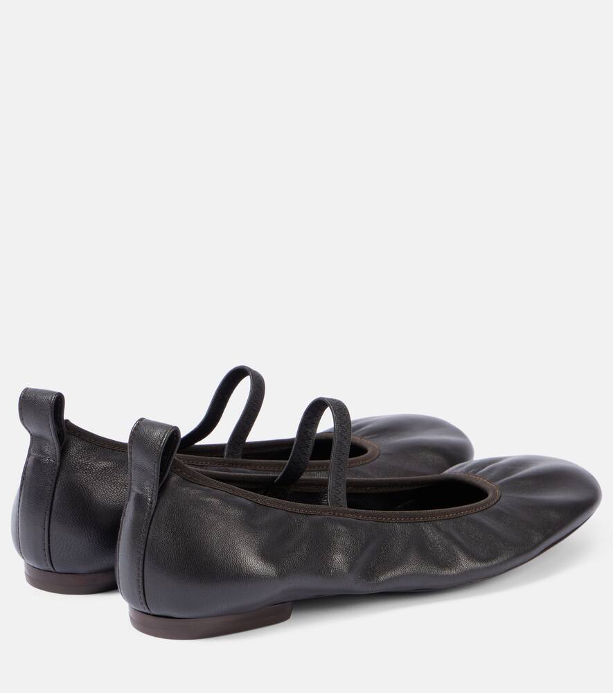 Lemaire Square Flat leather Mary Jane flats