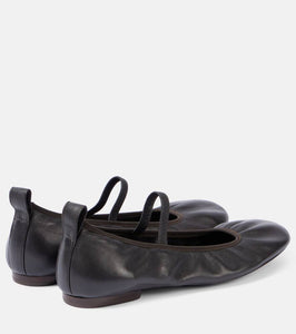 Lemaire Square Flat leather Mary Jane flats