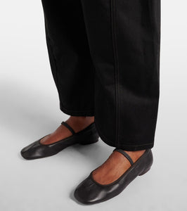 Lemaire Square Flat leather Mary Jane flats