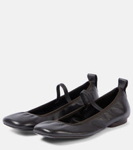 Lemaire Square Flat leather Mary Jane flats