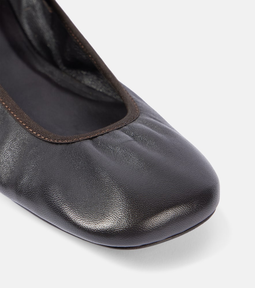 Lemaire Square Flat leather Mary Jane flats