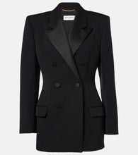 Saint Laurent Wool grain de poudre tuxedo jacket - Saint Laurent 羊毛粒纹燕尾服夹克