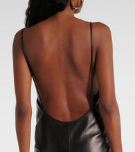 Saint Laurent Leather slip dress