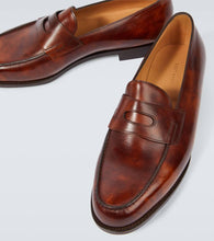John Lobb Lopez leather penny loafers