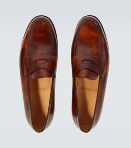 John Lobb Lopez leather penny loafers