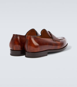 John Lobb Lopez leather penny loafers