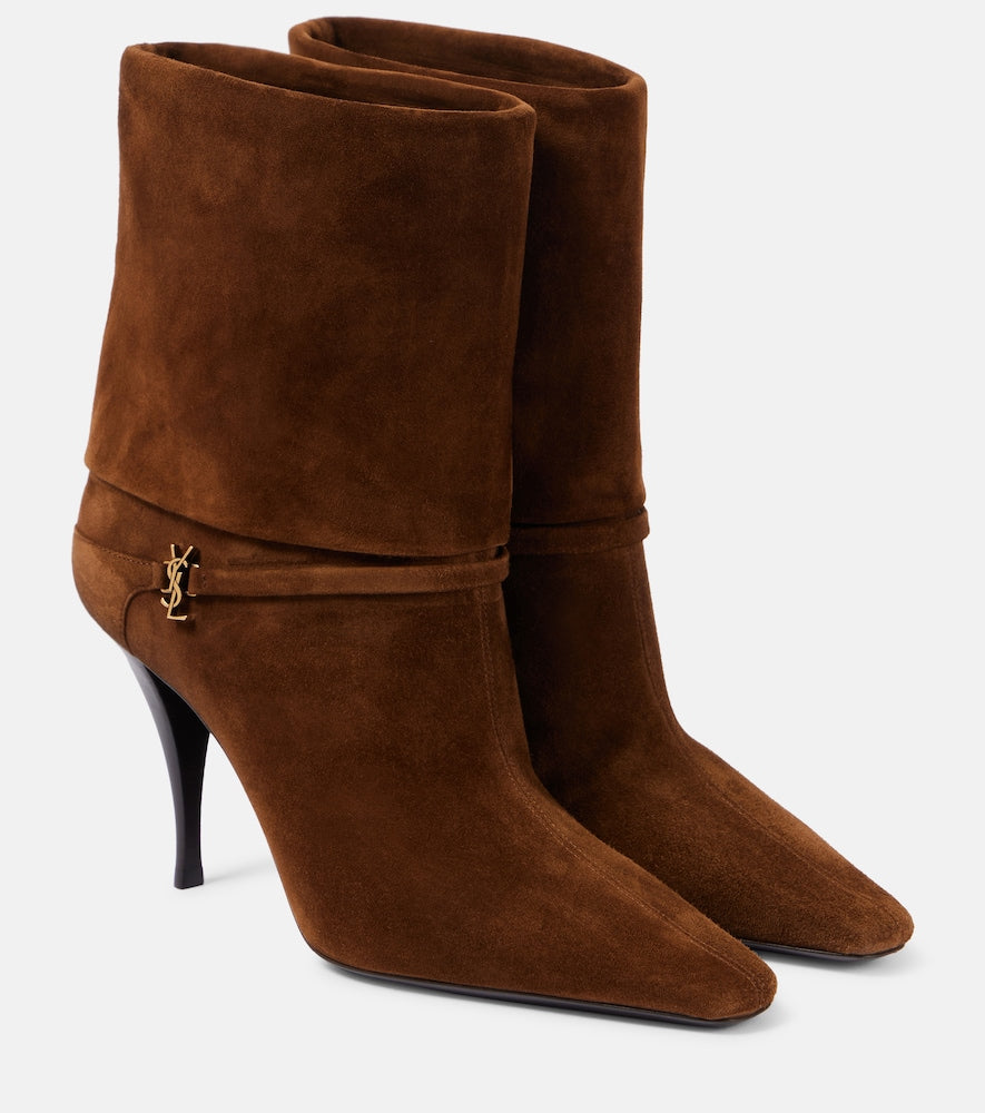 Saint Laurent Niki 90 suede ankle boots - Saint Laurent Niki 90 麂皮踝靴