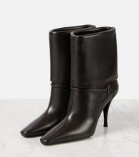 Saint Laurent Niki 90 leather booties