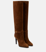 Saint Laurent Diane 100 suede knee-high boots - Saint Laurent Diane 100 麂皮过膝长靴