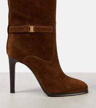 Saint Laurent Diane 100 suede knee-high boots