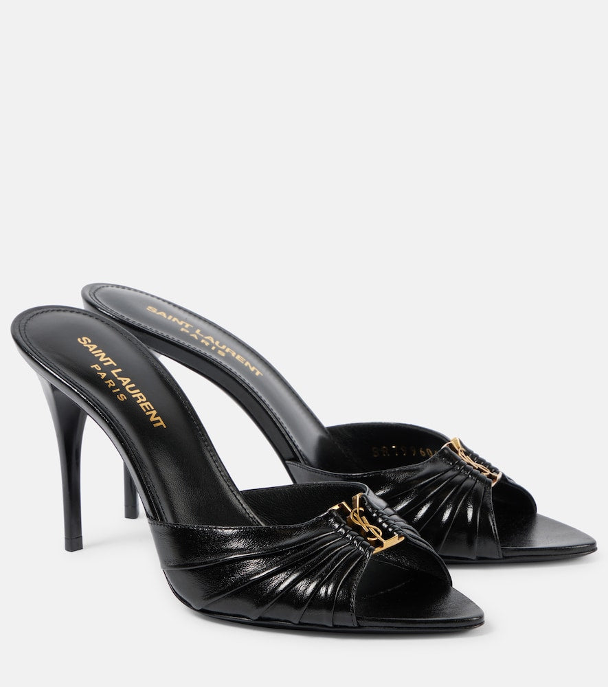 Saint Laurent Babylone 90 leather mules - Saint Laurent Babylone 90 皮革穆勒鞋