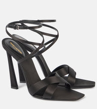 Saint Laurent Corinne 110 satin cr√É¬™pe sandals