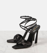 Saint Laurent Corinne 110 satin cr√É¬™pe sandals