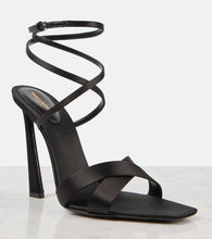 Saint Laurent Corinne 110 satin cr√É¬™pe sandals