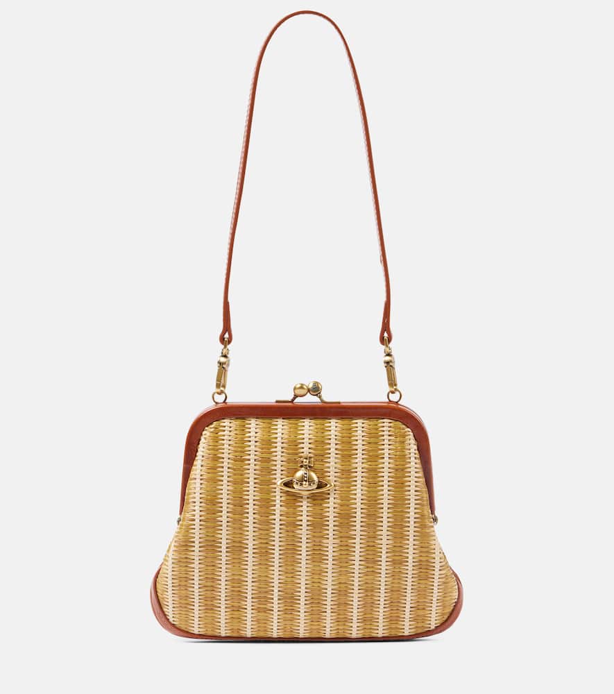 Vivienne Westwood Vivienne's raffia shoulder bag. Shop Vivienne Westwood Shoulder Bags for women now.