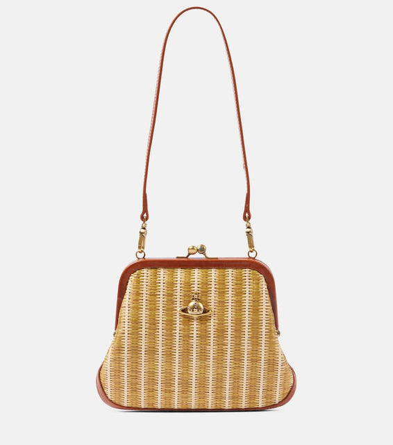 Vivienne Westwood Vivienne's raffia shoulder bag. Shop Vivienne Westwood Shoulder Bags for women now.