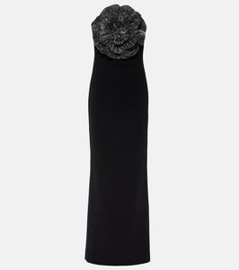 Rebecca Vallance Lumi floral-appliqu√É¬© gown