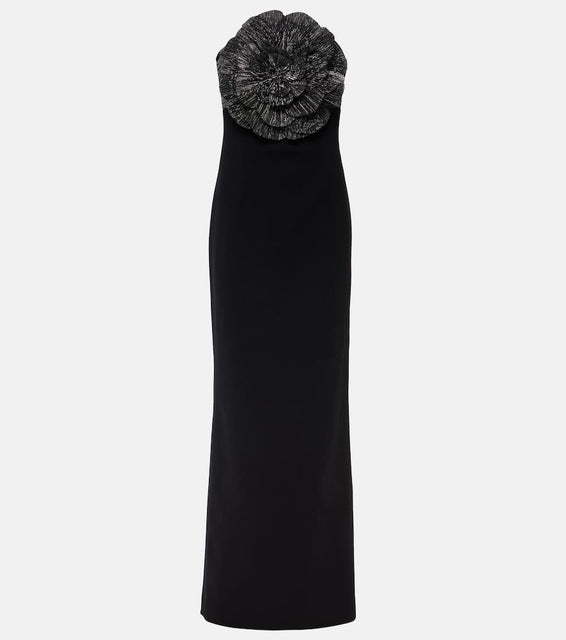 Rebecca Vallance Lumi floral-appliqu√É¬© gown