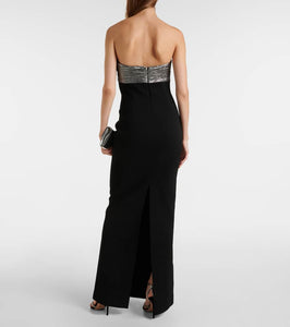 Rebecca Vallance Lumi floral-appliqu√É¬© gown