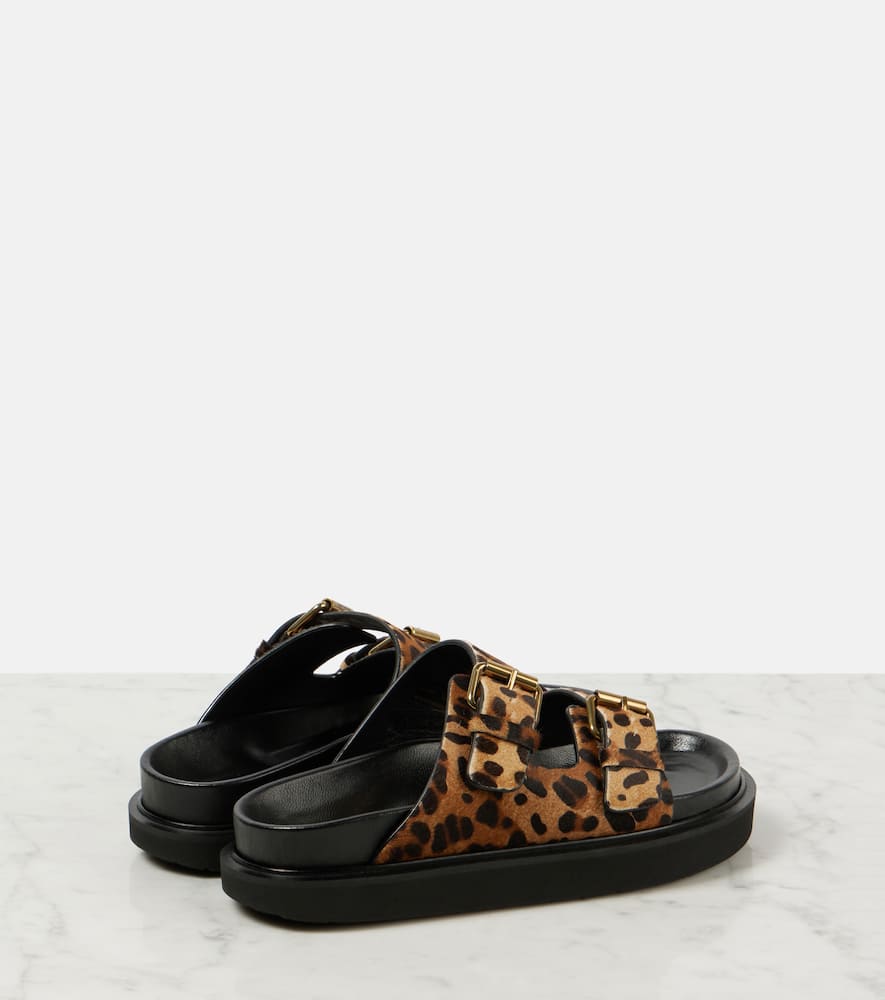 Isabel Marant Lennya leopard-print calf hair sandals