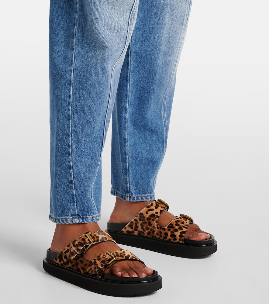 Isabel Marant Lennya leopard-print calf hair sandals