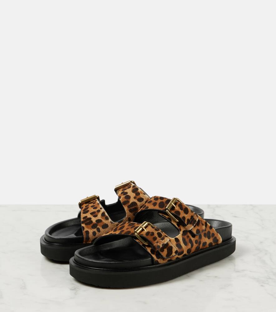 Isabel Marant Lennya leopard-print calf hair sandals