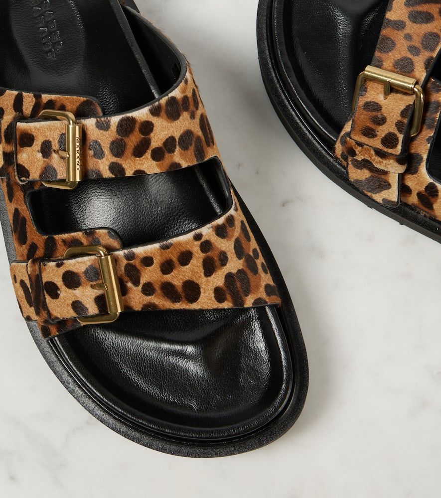 Isabel Marant Lennya leopard-print calf hair sandals